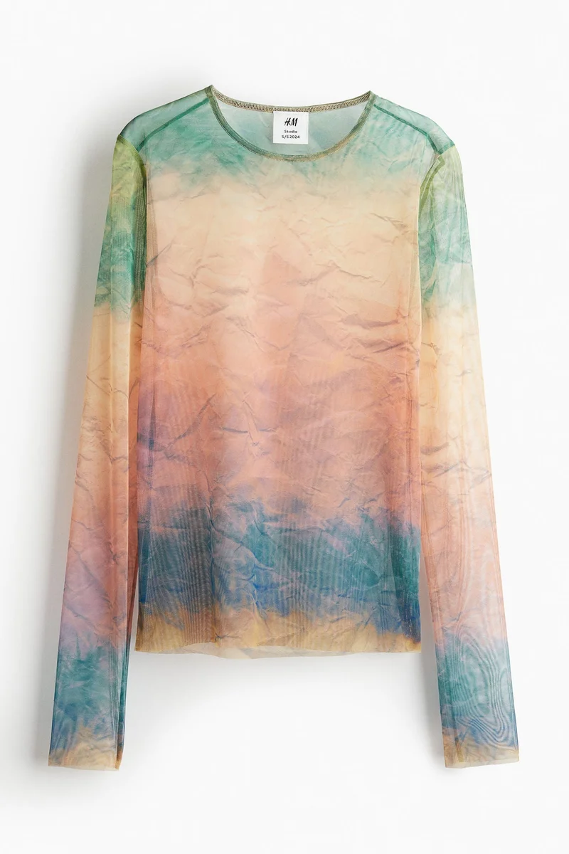 H&M Sheer printed top